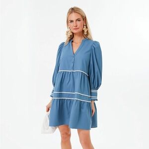 Pomander Place Blue Long Sleeve Dress